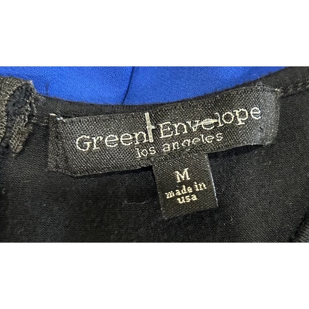 Green Envelope Royal Blue Black Color Block Layered Tank Top - Picture 8 of 9